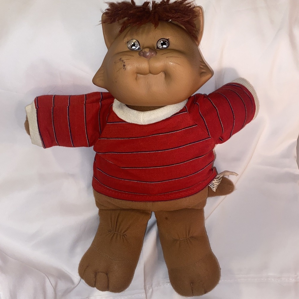 Vintage Cabbage Patch Kids Koosas Cat Doll 1983 with vintage doll‎ shirt